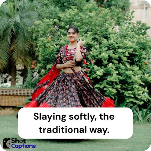 Sweet And Cute Captions For Ethnic Wear